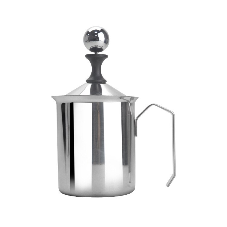 500/800ML Manual Milk Frother Stainless Steel Cappuccino Milk Creamer Milk Foam Mesh Coffee Foamer Creamer Kitchen Applicance: stainless steel500ml