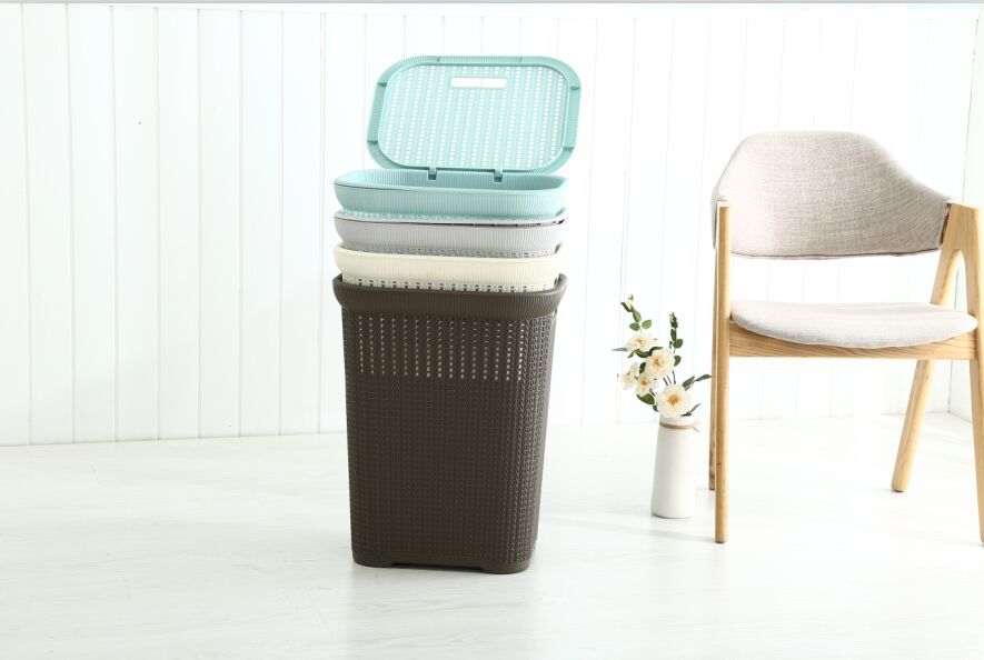 Ekstra stor hæmmer plast vasketøjskurv vasketøj spand snavset tøj pincet rotting husholdning badeværelse beskidt tøj opbevaring
