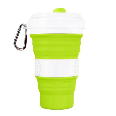 550ml Folding Silicone 10 kleur Draagbare Siliconen Telescopische Drinken Inklapbare koffie cup vouwen silica cup met Deksels Reizen: Style 8