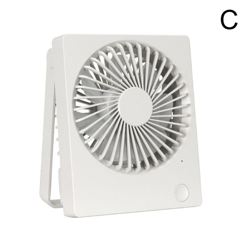Portable Table Fan Cooling USB Desktop Fan Mini Air Cooler Rotation Adjustable Angle For Office Household USB Fan: 500mah white
