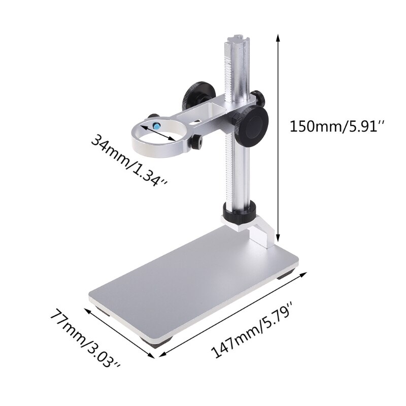 Soporte de mesa de soporte para microscopio, aleación de aluminio, para subir y bajar