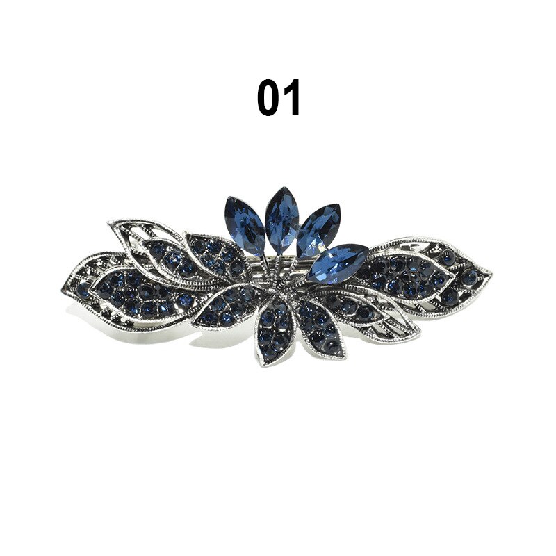 Rhinestone Hairpin Flower Leaf Butterfly Hairins Retro Hair Clip Pin Accessories For Women Shinning Barrettes Ponytail Headwear: 1