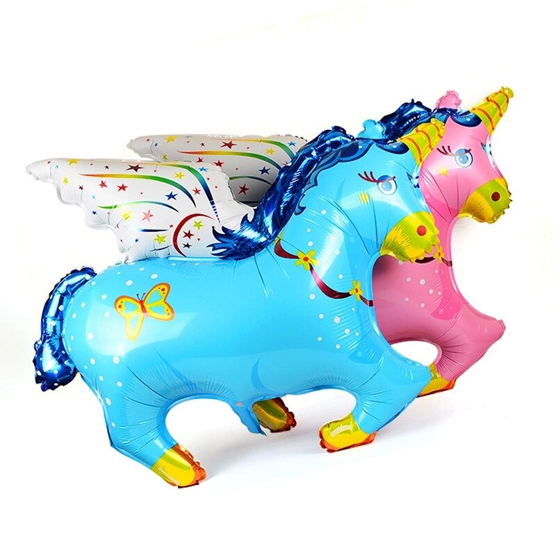 85X70cm ange mouche cheval forme feuille ballon aluminium ballon feuille dessin animé ballon anniversaire fête de mariage décoration