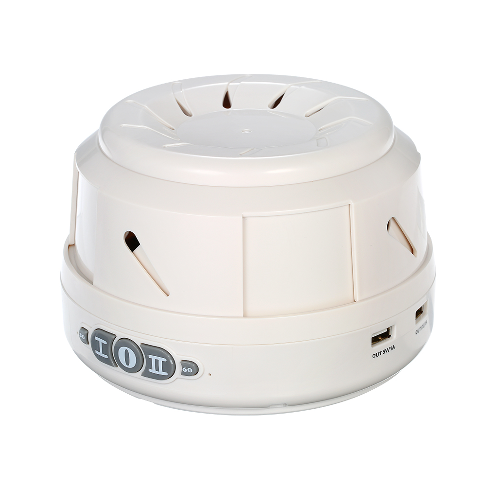 White Noise Sound Machine for Sleeping 2 Levels Wind Adjustable Countdown Timer Dual USB Port Natural Sound US Plug AC 120V
