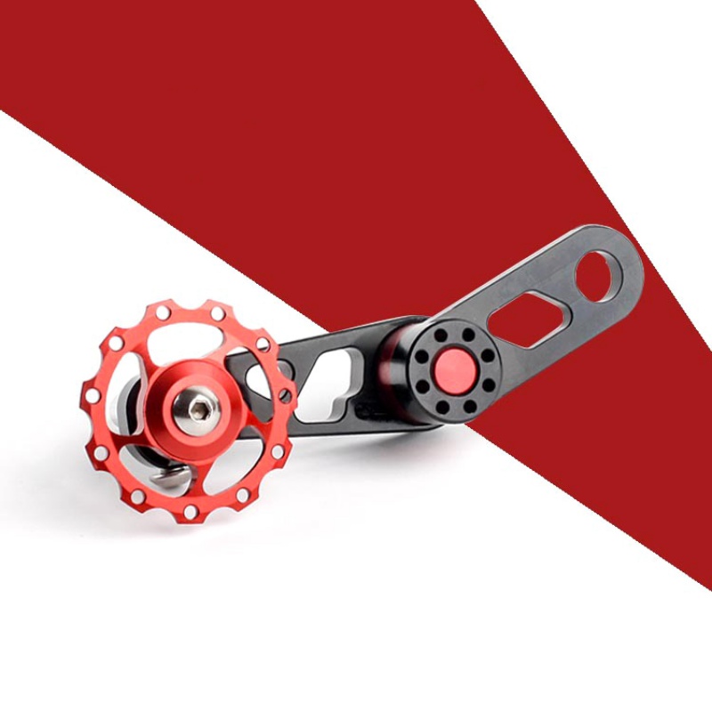 Aluminium Alloy Cycling Single Speed Chain 120x54mm Tensioner MTB Bicycle Chain Replacement Prevent Chain Falling Off