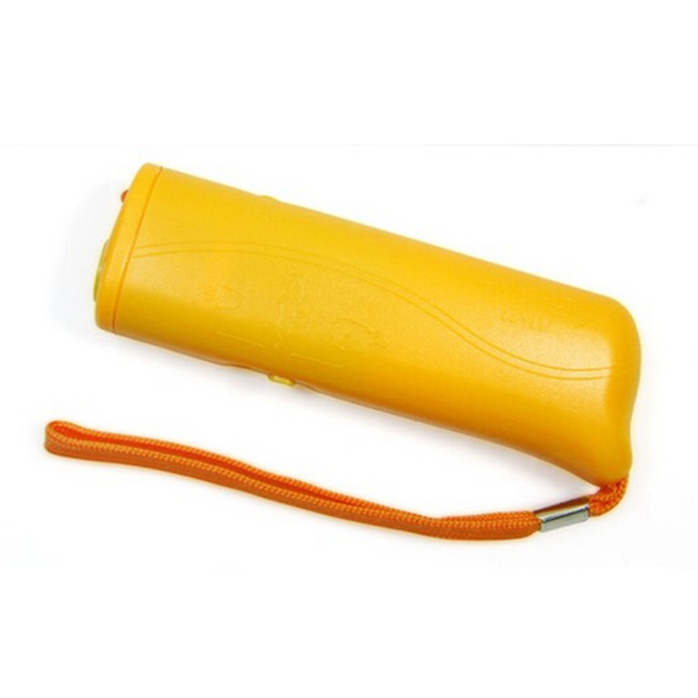 Stop Bark Obedience LED Pet Training Machine Ultrasonic Dog Repeller Dog Training Device Yellow Plastic 130*26*40mm Anti Attack