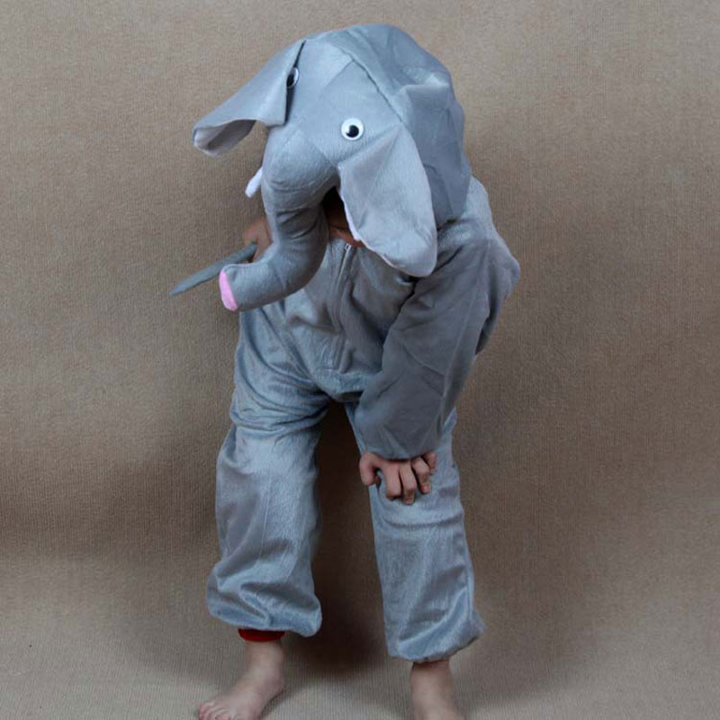 Umorden børn børn piger drenge tegneserie dyr kostumer ydeevne jumpsuit elefant børns dag halloween kostume klud