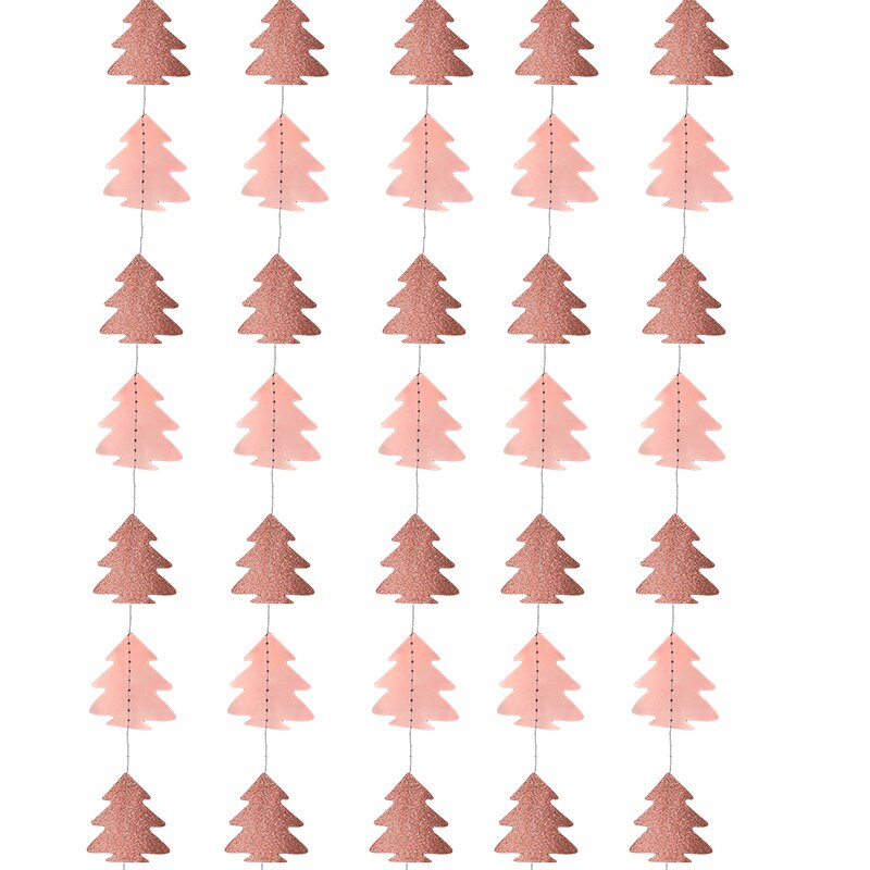 Guirnalda de árbol de Navidad de papel de 4m, adorno de Navidad, pancarta de pared, decoración colgante, bricolaje, boda, de cumpleaños, Navidad, Año