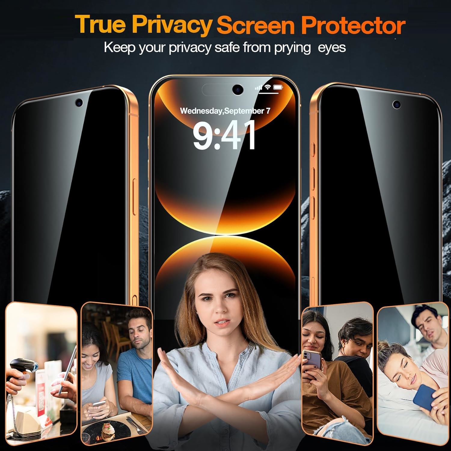 4Pcs Anti-Spy Screen Protector For iPhone 11 12 13 14 15 16 17 Pro Max 14 15 16 Plus 16e 17 Air 17e Tempered Glass Privacy Film