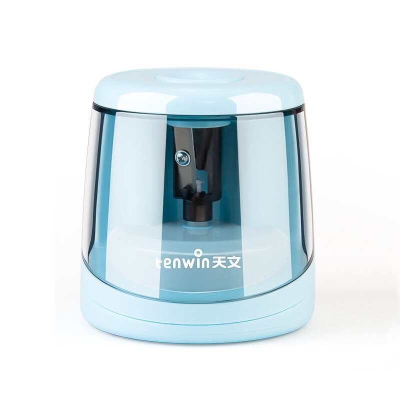TENWIN Student Pencil Sharpener Electric vertical Blades for Artists Automatic Pencils Cutter Stationery Office School Supplies: Blue