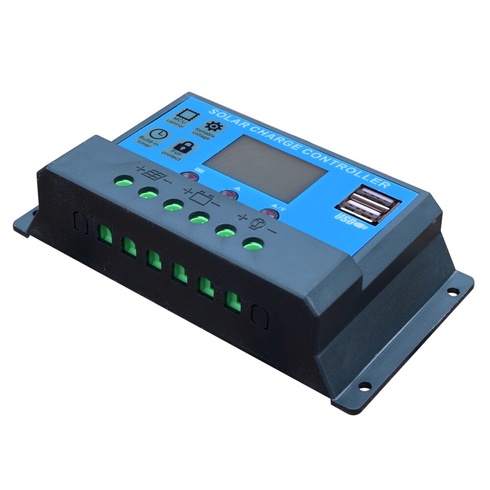 Solar- Regler 10A PWM LCD Anzeige 24V 12V Auto Solar- Tafel Ladung Solarkollektor Regler mit Dual USB ausgang
