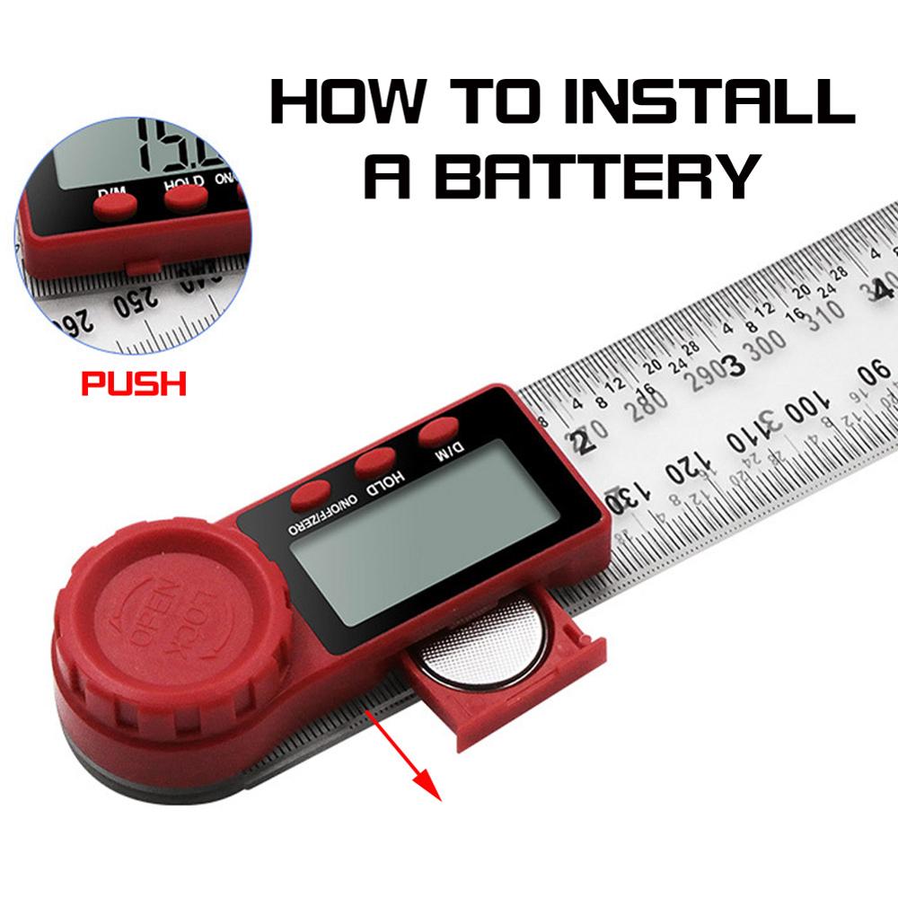 2in1 200MM/300MM Digital Meter Angle Inclinometer Angle Digital Ruler Electron Goniometer Protractor Angle finder Measuring Tool