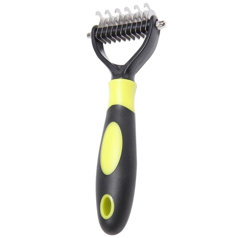 VKTECH Hair Removal Comb Pet Fur Knot Cutter Remove Rake Grooming Shedding Brush Comb Rake Dog Cat Dematting Deshedding Brush