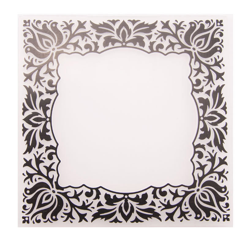 1Pcs Making Paper Cards Template Craft Card Wedding Decoration DIY Scrapbooking 12.6*12.6cm Stencils Plastc Embossing Folder