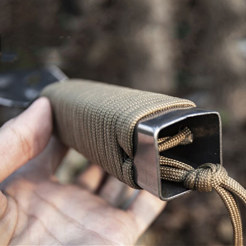 QIK pelle outils de jardin en acier inoxydable avec couteau en dents de scie clé hexagonale règle multi-usages creuser manuel désherbeur outil agricole