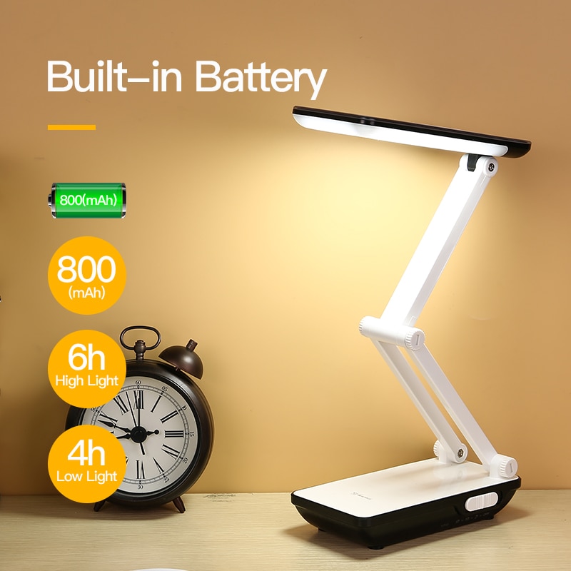 Lampe de table pliable pour étudiants 3 modes de lumière 800mAh batterie Rechargeable 32 pièces LED lecture lampe de bureau lampes Table collège dortoir