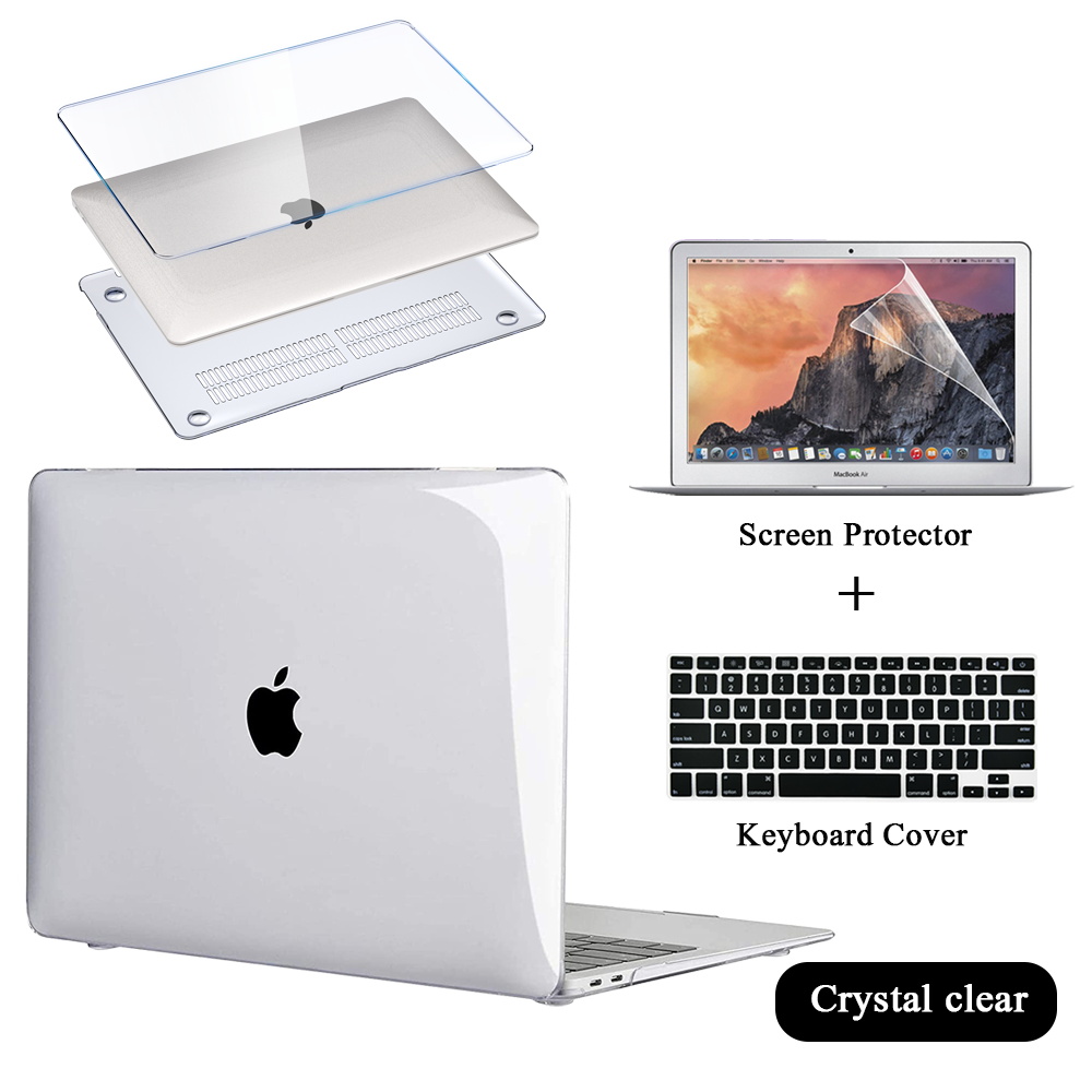 Etui na laptopa dla Apple MacBook Pro 13/15/16/MacBook Air 11/13/Macbook 12 "Shell ciężka pokrywa + osłona klawiatury + ochraniacz ekranu