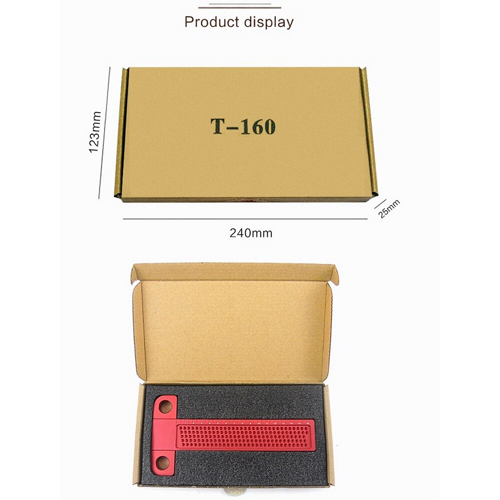 Woodworking scribe,Aluminum Precision Woodworking T-Square,measuring tools,crossed ruler Carpenter Tool Lightweight Durable