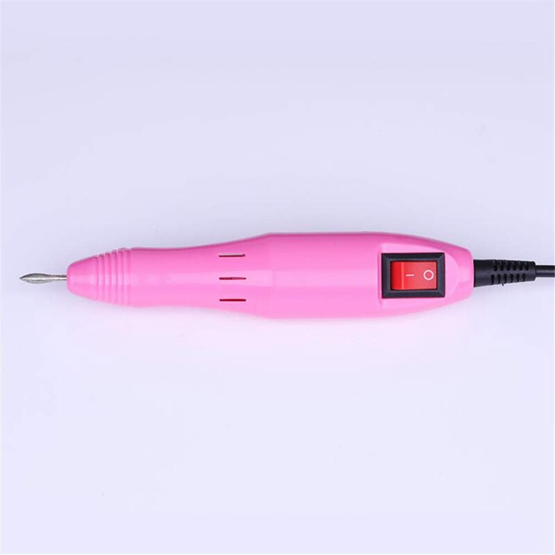 Electric Nail File Adjustable Speed Electric Nail Drill Manicure Set File pink + purple Machine Set Kit with 30 Drill