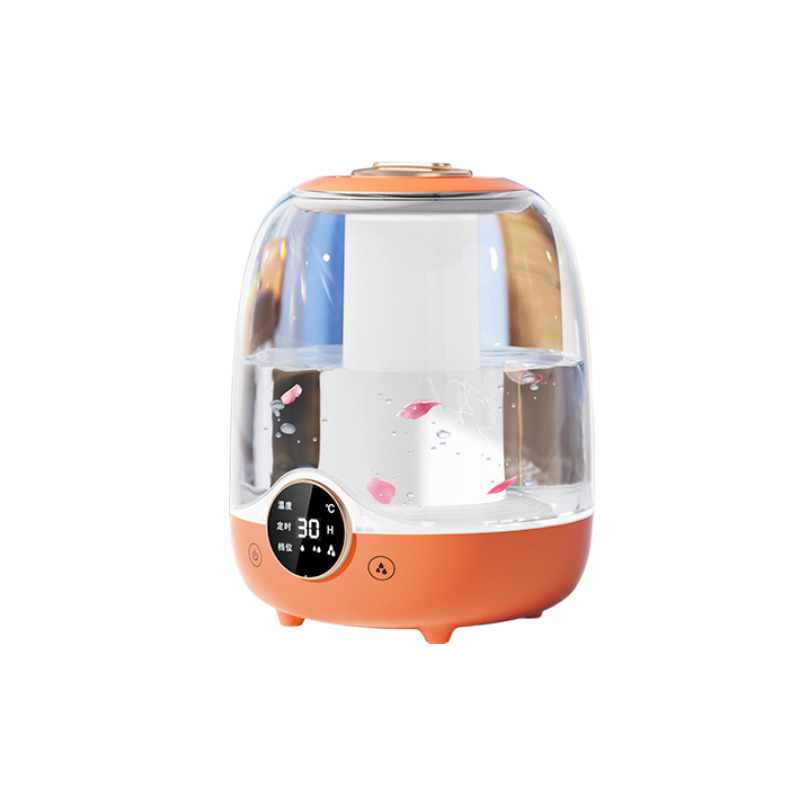 3L dubbele spray luchtbevochtiger verstuiver USB grote capaciteit thuis mute slaapkamer kantoor nachtlampje digitale display luchtbevochtiger: Oranje