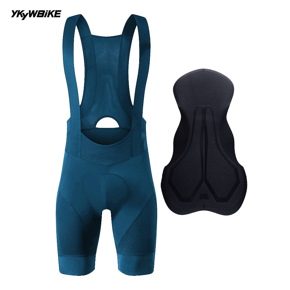 YKYWBIKE Men's Cycling Bib Shorts Road Bike Bibs Bicycle Tights Cycling MTB Bib Pants with 6 Hours Padded Belgium Padding