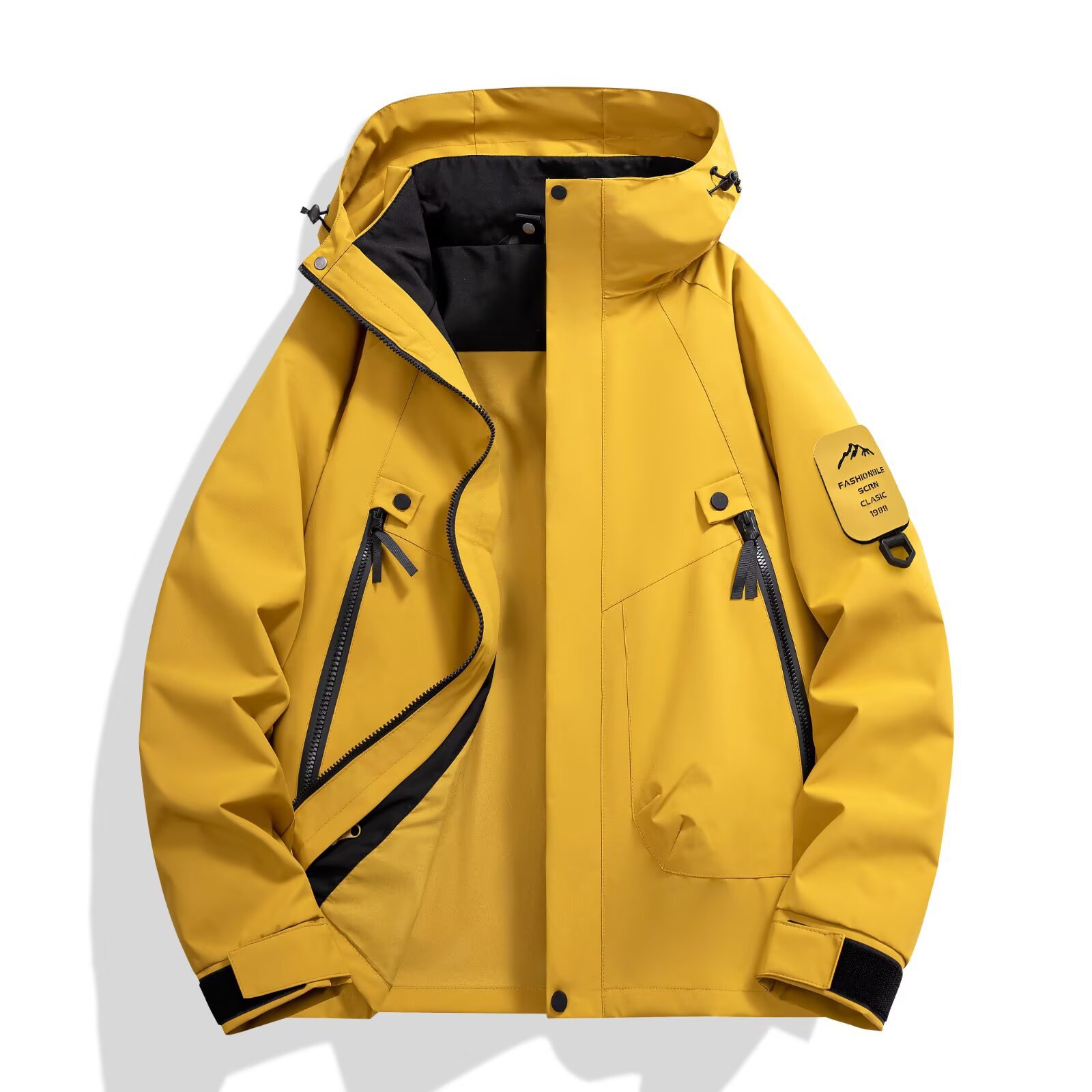 Winddichte waterdichte herenjas Outdoor regenjas Lente Herfst Lichtgewicht wandeljack met capuchon Casual windjack