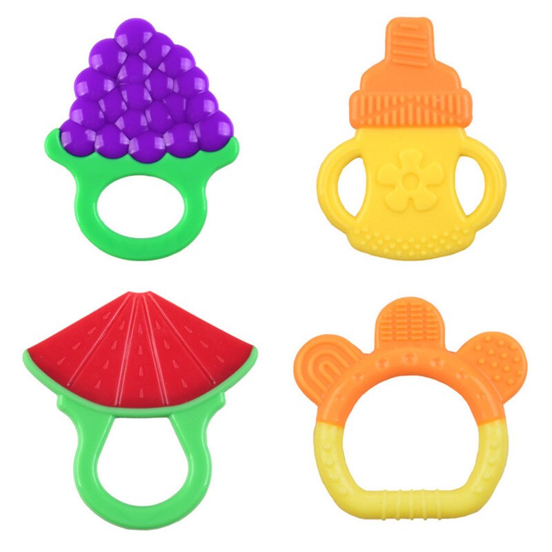 Baby BeißRing Sicherheit Silikon Obst Beißringe für Baby Kleinkind freundlicher Kauen Zahn Spielzeug Stereo Zahn Kleber Molaren Stock