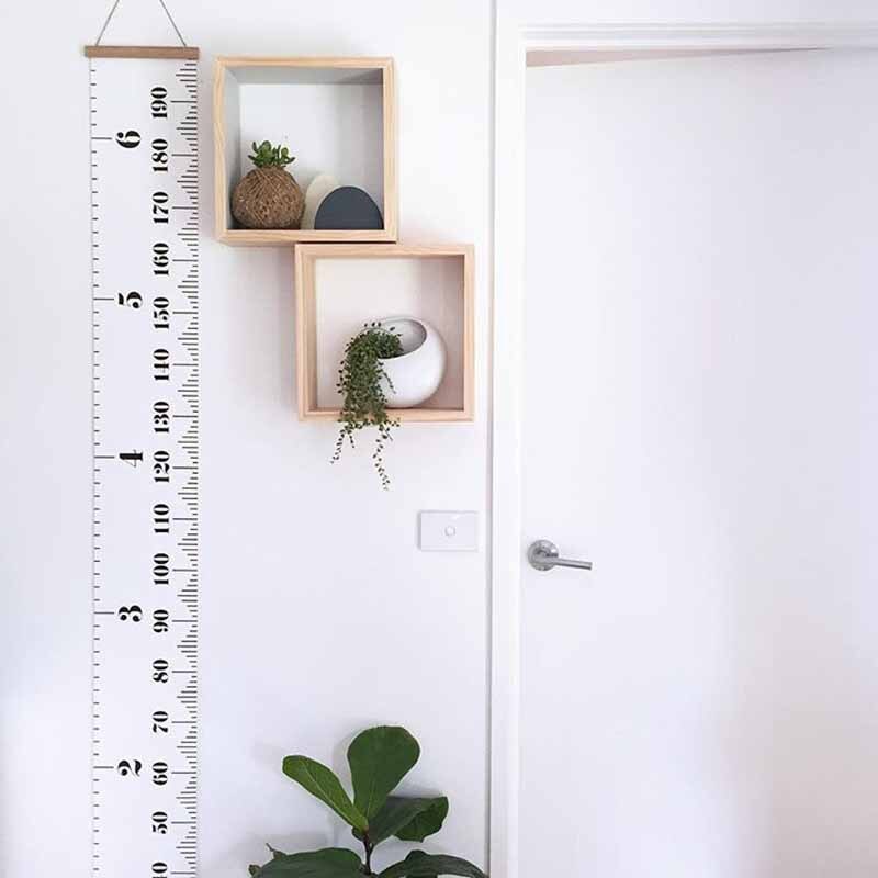 Wooden Kids Growth Ruler Chart Children Room Decor Wall Hanging Height Measure Ruler