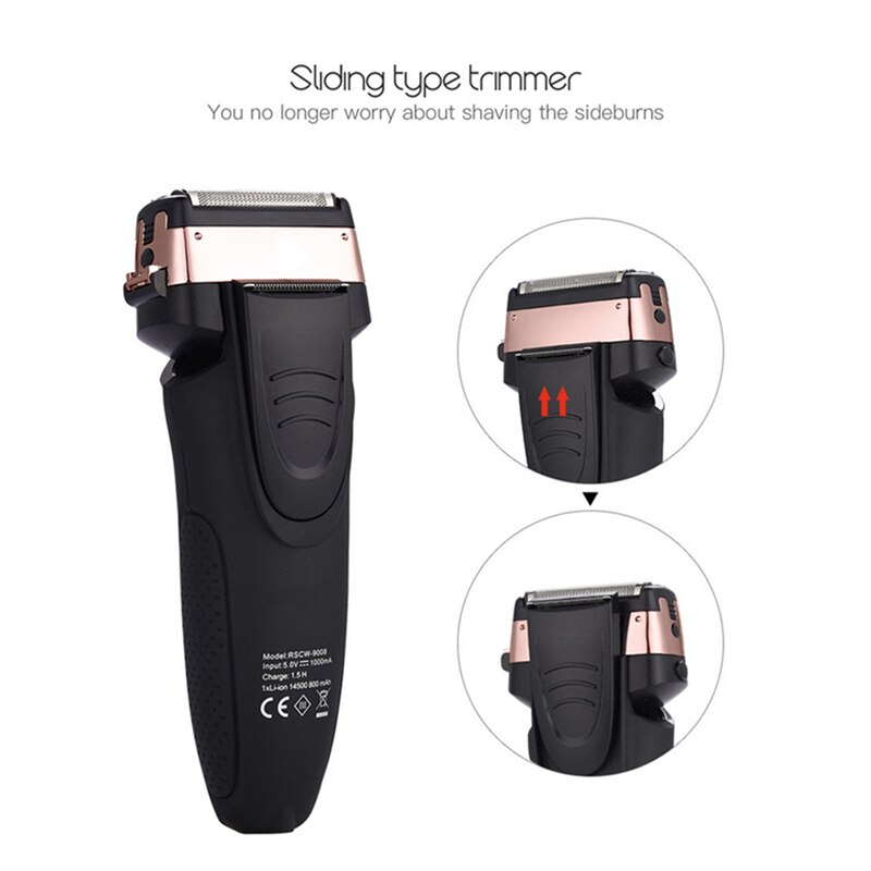 Rasierer Maschine Elektrische Rasierer Männer Edelstahl Rasierer Wiederaufladbare Trimmer Rasierer 3D Schwimm Rasieren LED Anzeige barbeador