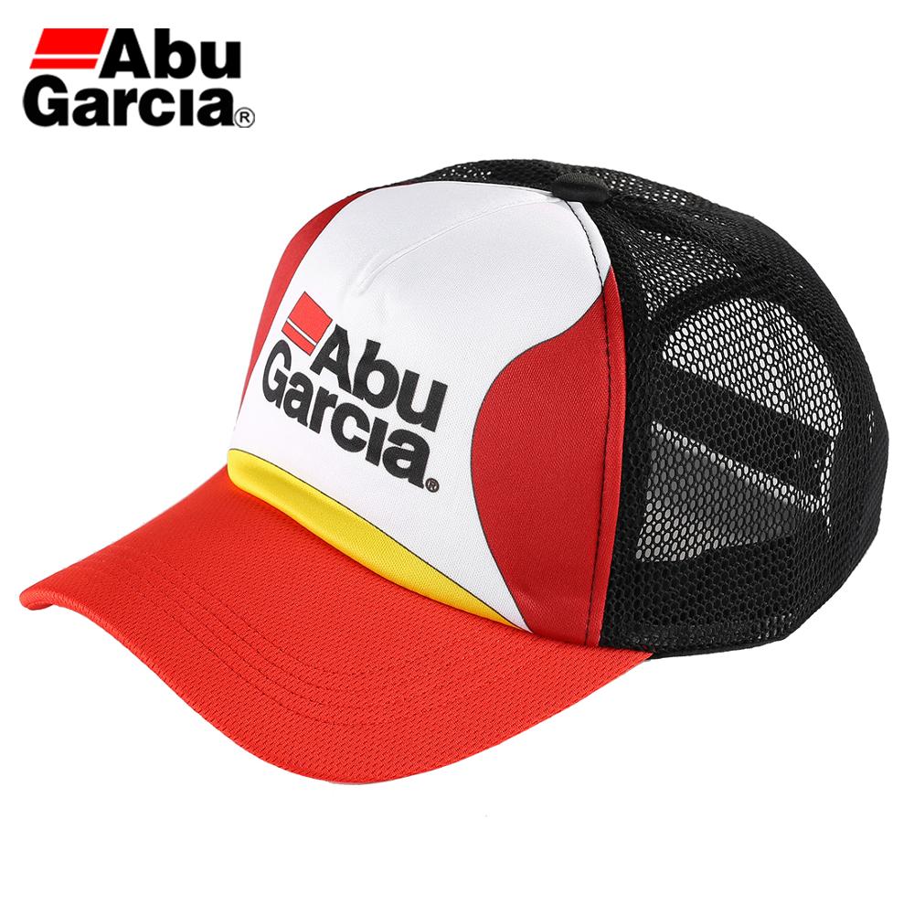 Abu garcia varumärke svart solskyddshatt unisex fiske golf baseball keps utomhus sport justerbara mössor fiskeredskap: Röd