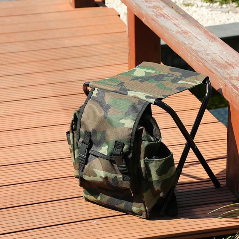 Foldable Fishing Chair Stool Camping Backpack Oudoor Travel Shoulder Sport Tackle Bag Fishing Accessories