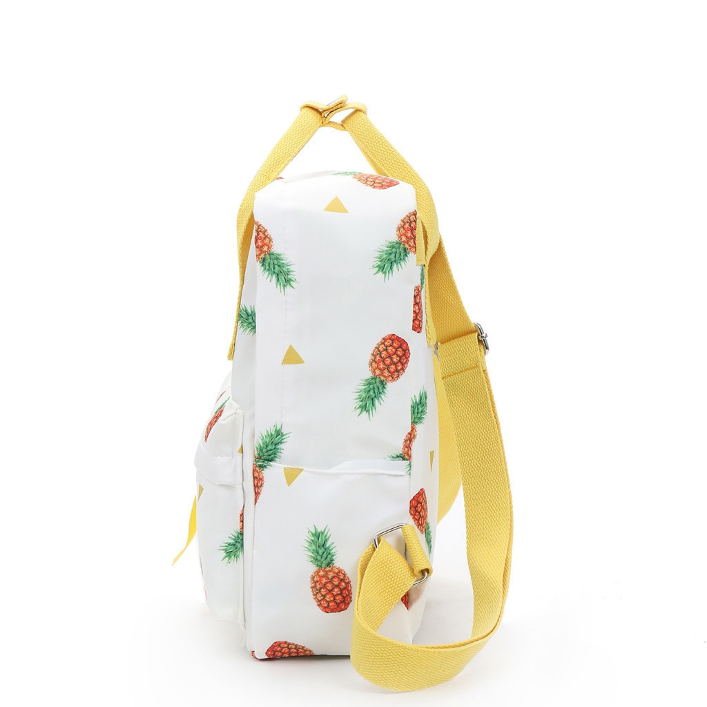 Mochila de viaje con estampado de piñas de para mujer, mochila de ocio de estilo universitario para niñas, bonita mochila escolar para niñas