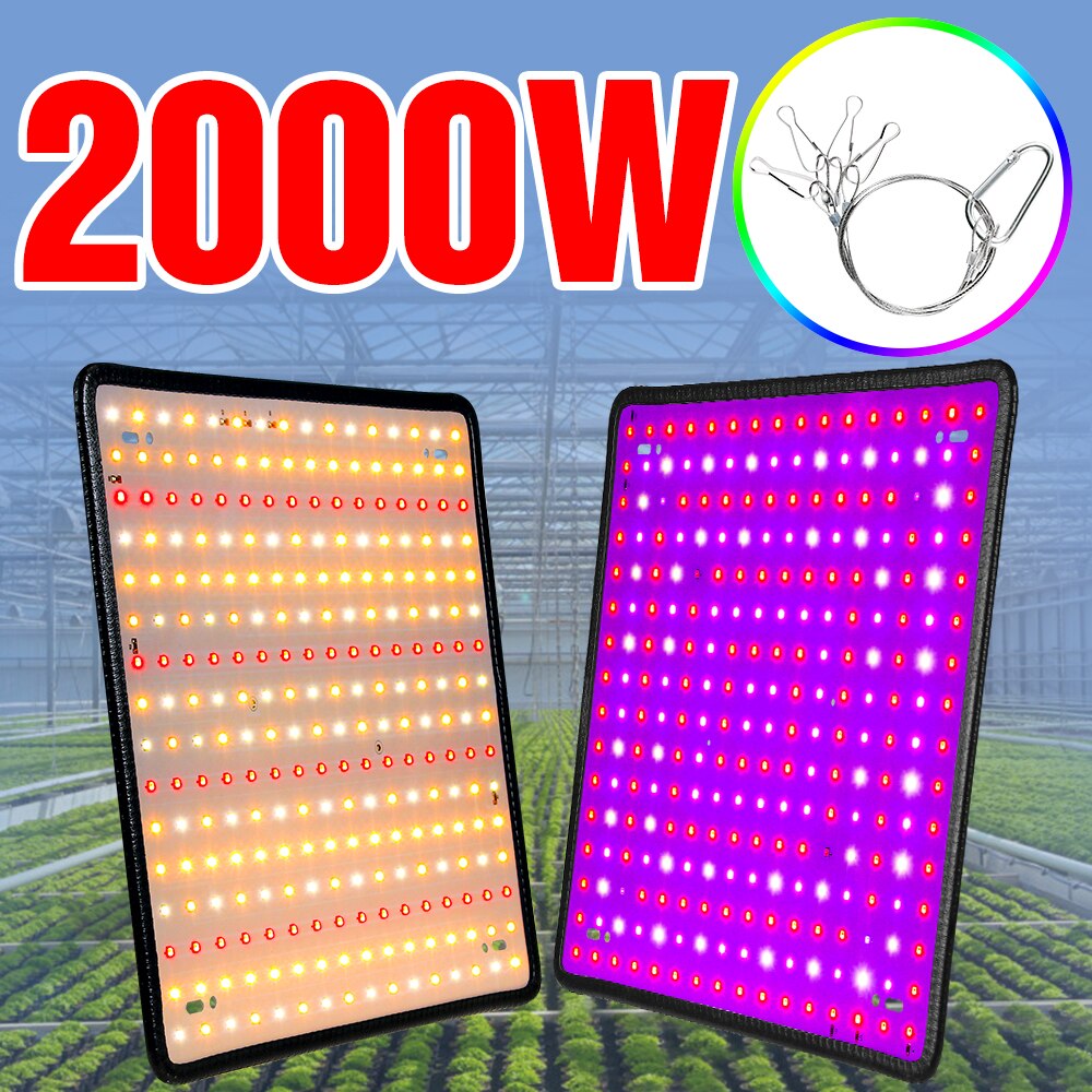 LED Voll Spektrum Licht 2000W Wachsen Licht GEFÜHRTE Anlage Lampe 220V Innen Wachsen Lampe Phyto Blume Samen LED gewächshaus Beleuchtung 110V