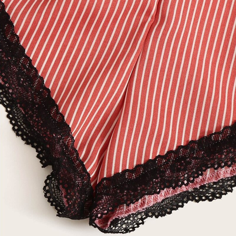 Mode Woninginrichting Sexy Intimates Gestreepte Kanten Beha Pyjama Tweedelig Pak