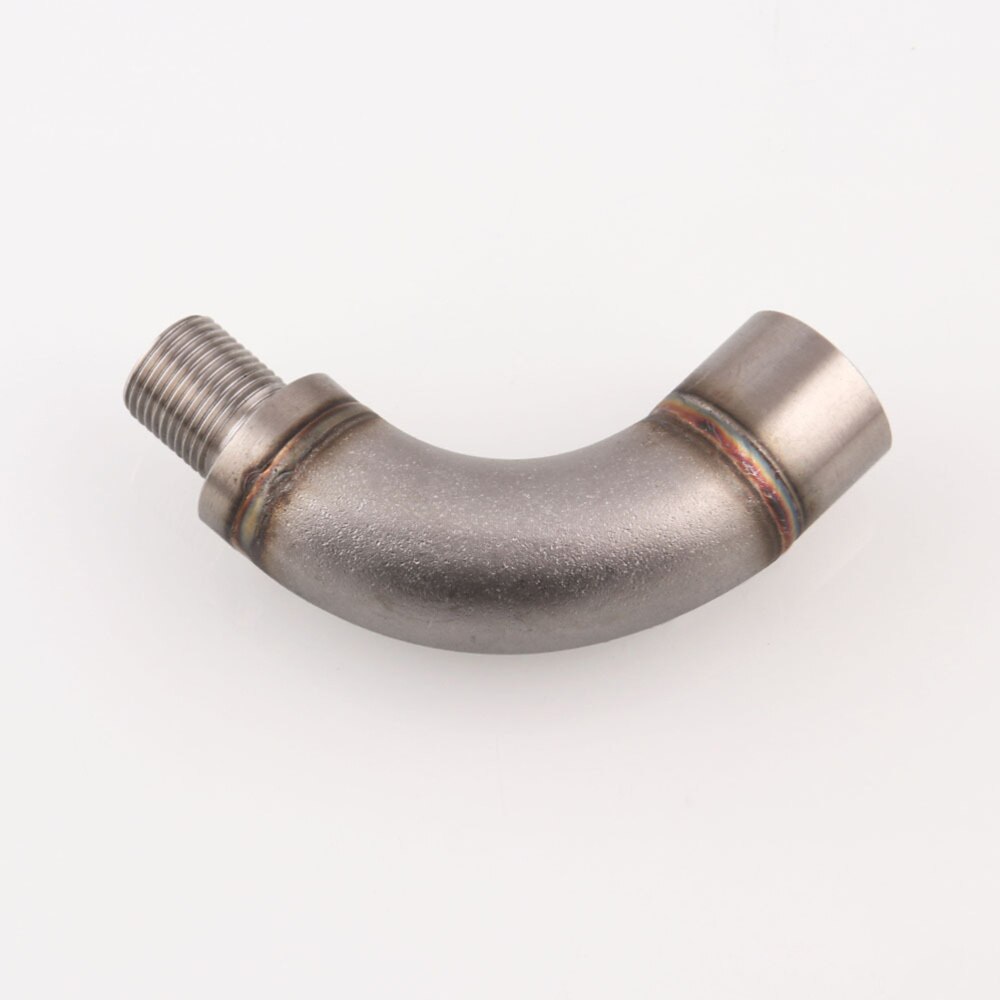 1 Set J Shaped Stainless Steel Oxygen Sensor Connector Fittings Auto Refitting Parts Modification Accessories (Silver)