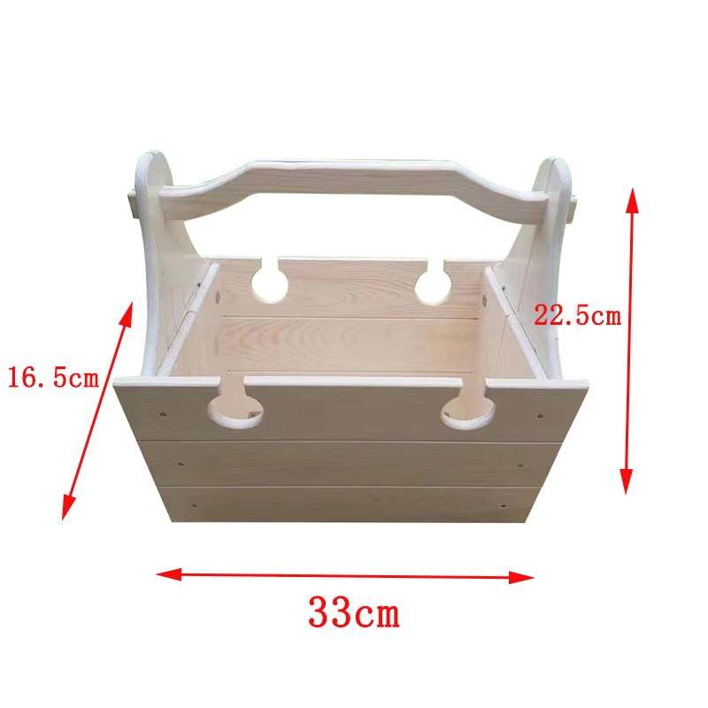 Holz Im Freien Klapptisch Strand Camping Picknick Korb Tisch Im Freien Picknick Tisch Obst Snack Korb Picknick Lagerung Korb✈✈✈: Big-light color