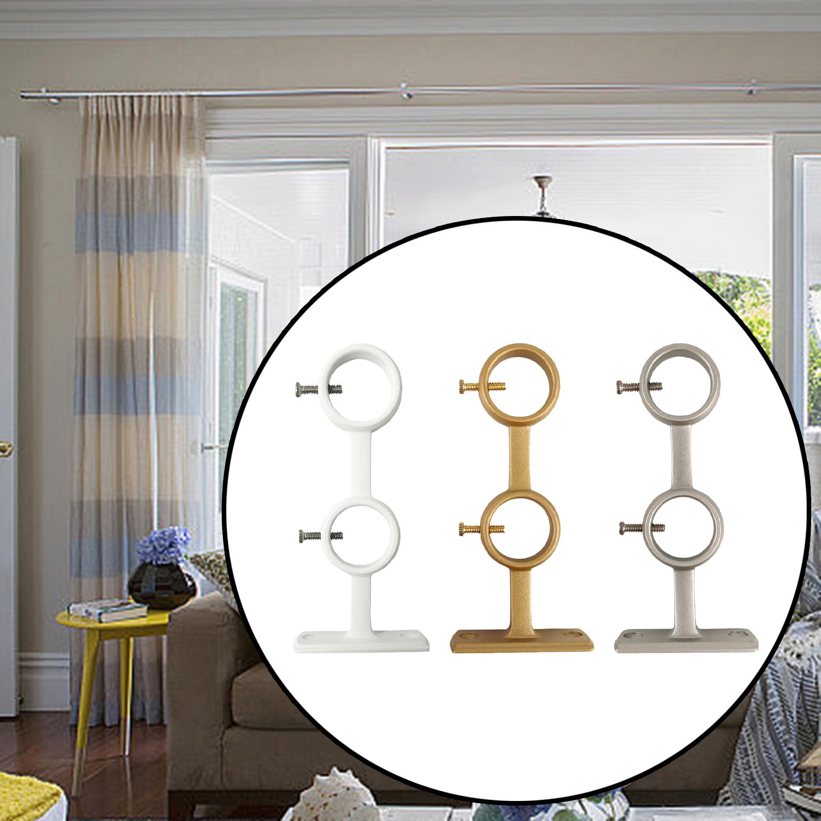 Dubbele Gordijnroede Beugel Accessoires Stang Haak Raam Drape Staaf Houder Gordijnroede Ondersteuning Wandrek Voor Woonkamer Huis
