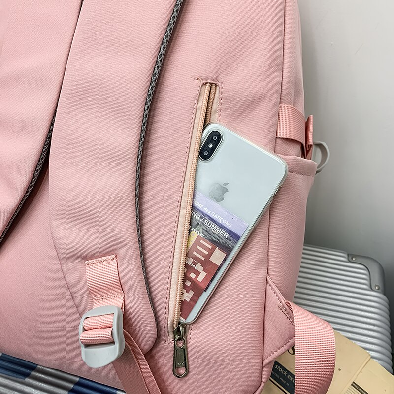 SEETIC Hohe Kapazität Rucksack Multi-Tasche Wasserdicht Rucksack Frauen Einfarbig Frauen Rucksack Nylon Rucksack Weiblichen