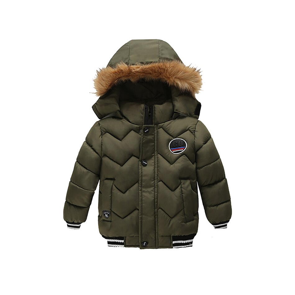 2020 outono inverno do bebê meninos jaqueta para baixo para meninos crianças jaqueta crianças com capuz casaco de pele quente colarinho outerwear roupas menino: 3 / Size 100