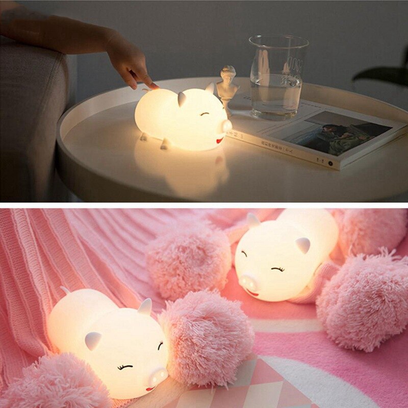 LED Doodle Pig Night Light Home Decoration Lights Atmosphere Lights Beautiful