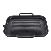 Ijzer Omkeerbare Non-stick Koken Grill Pan Gietijzeren Bakplaat Pan Plaat Grote Inductie Keuken Koken Met Handvatten