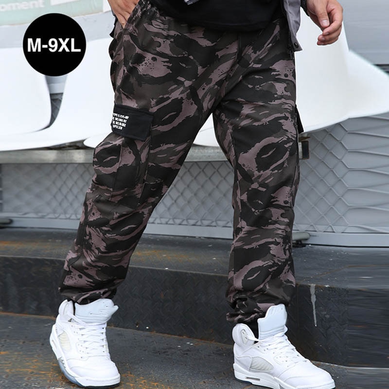 Pantalon de camouflage pour homme, grande taille, 5XL 6XL 7XL 8XL 9XL, ample, taille élastique, décontracté, printemps automne