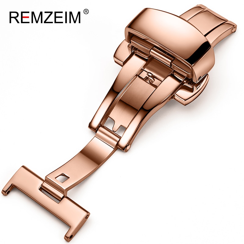 Armband 16mm 18mm 20mm 22mm 24mm Edelstahl Schmetterling Deployment Uhr Band Schnalle Feste Automatische taste Mit