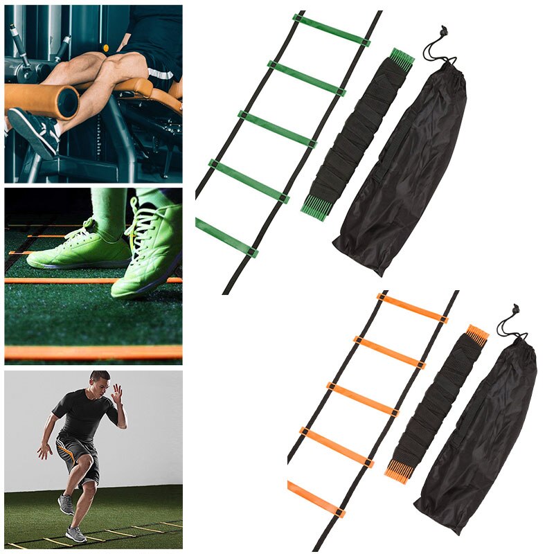4/6/7/9/12/14 Rung Nylon Bandjes Agility Training Ladders Voetbal Snelheid Ladder Training trappen Fitness Apparatuur