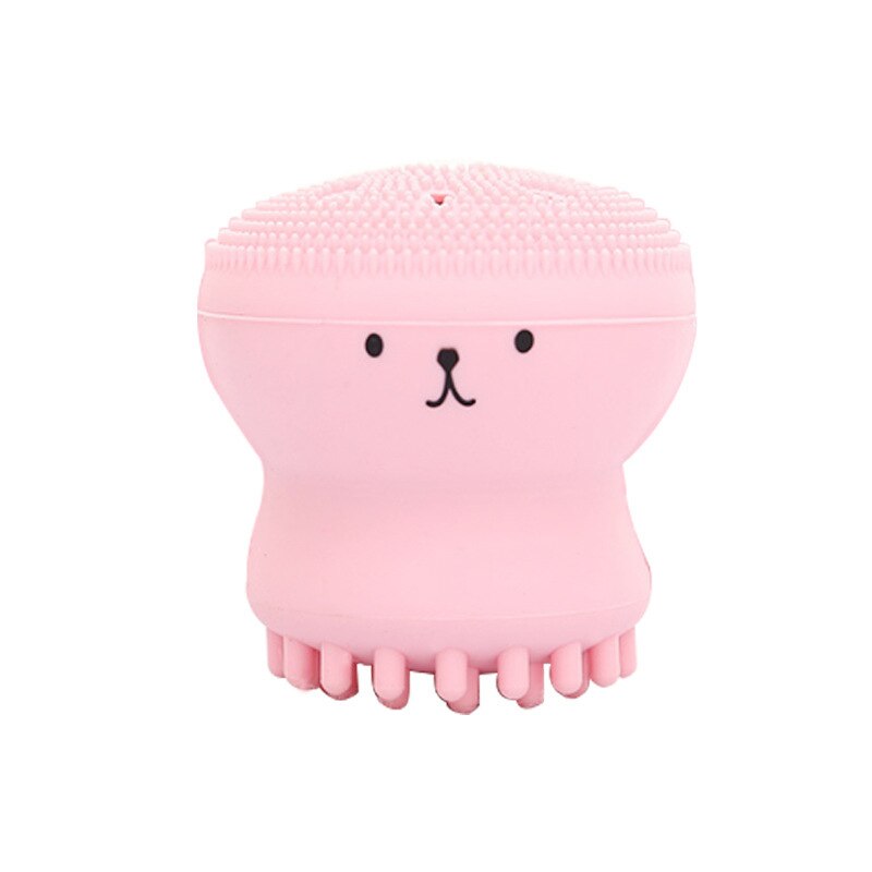 Cepillo de limpieza Facial con forma de pulpo, Material de silicona que Reduce la piel muerta, fácil de sujetar, masajea el acné, suave, Unisex,: 01