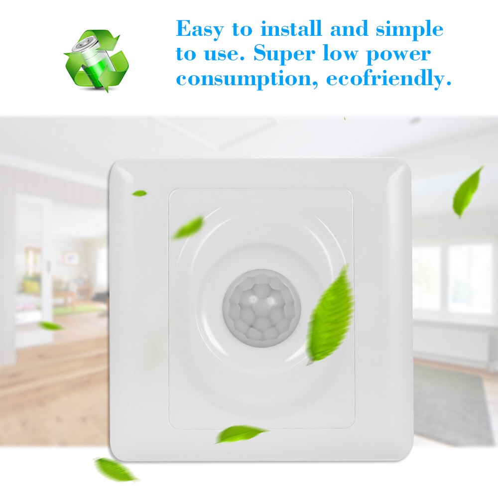 Wall Mounted Automatic IR Infrared Motion Sensor ON/OFF Switch Wired PIR Movement Detector Light Switch