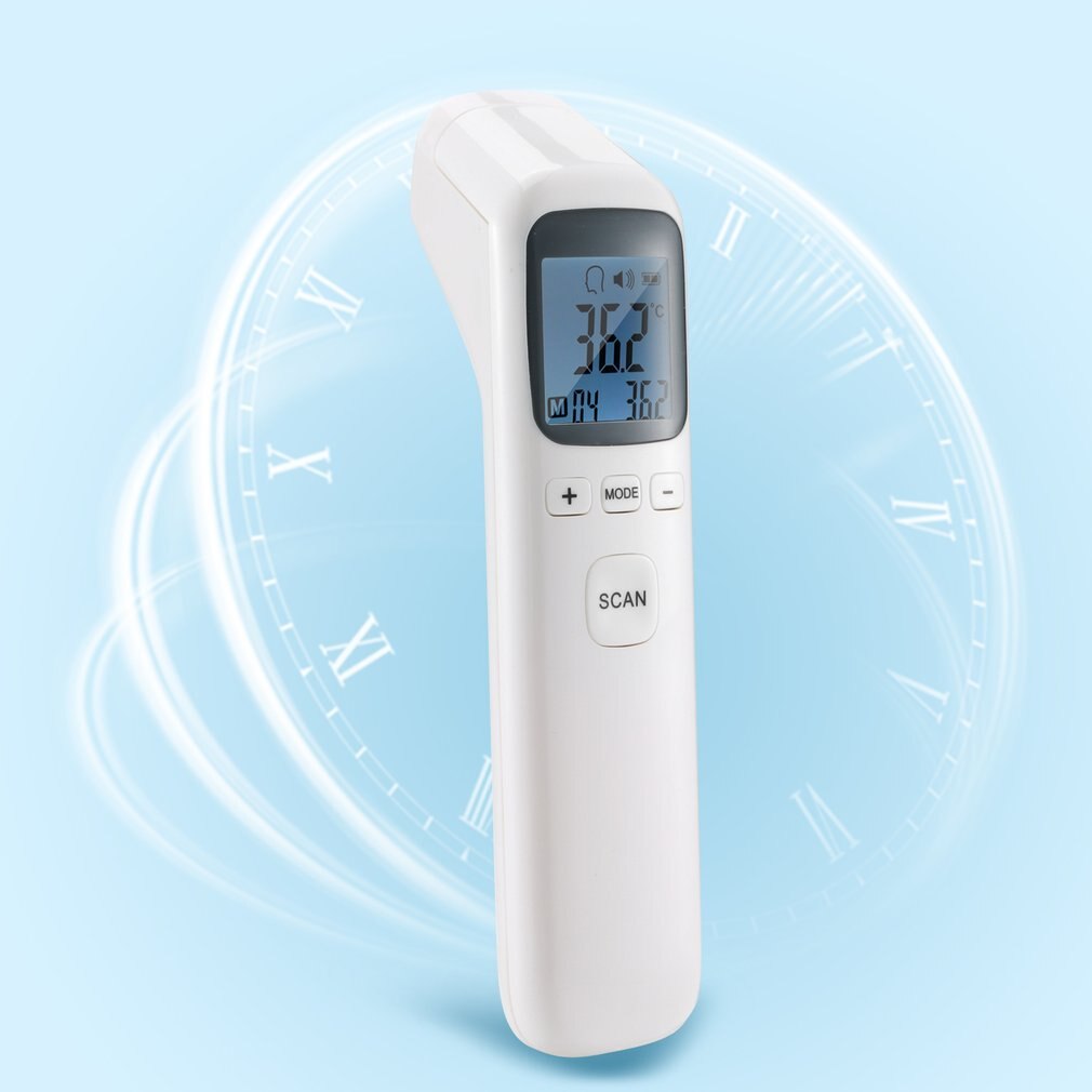 Dropshipping lcd backlight termômetro digital testa sem contato termometro adulto febre do corpo ir crianças termômetro