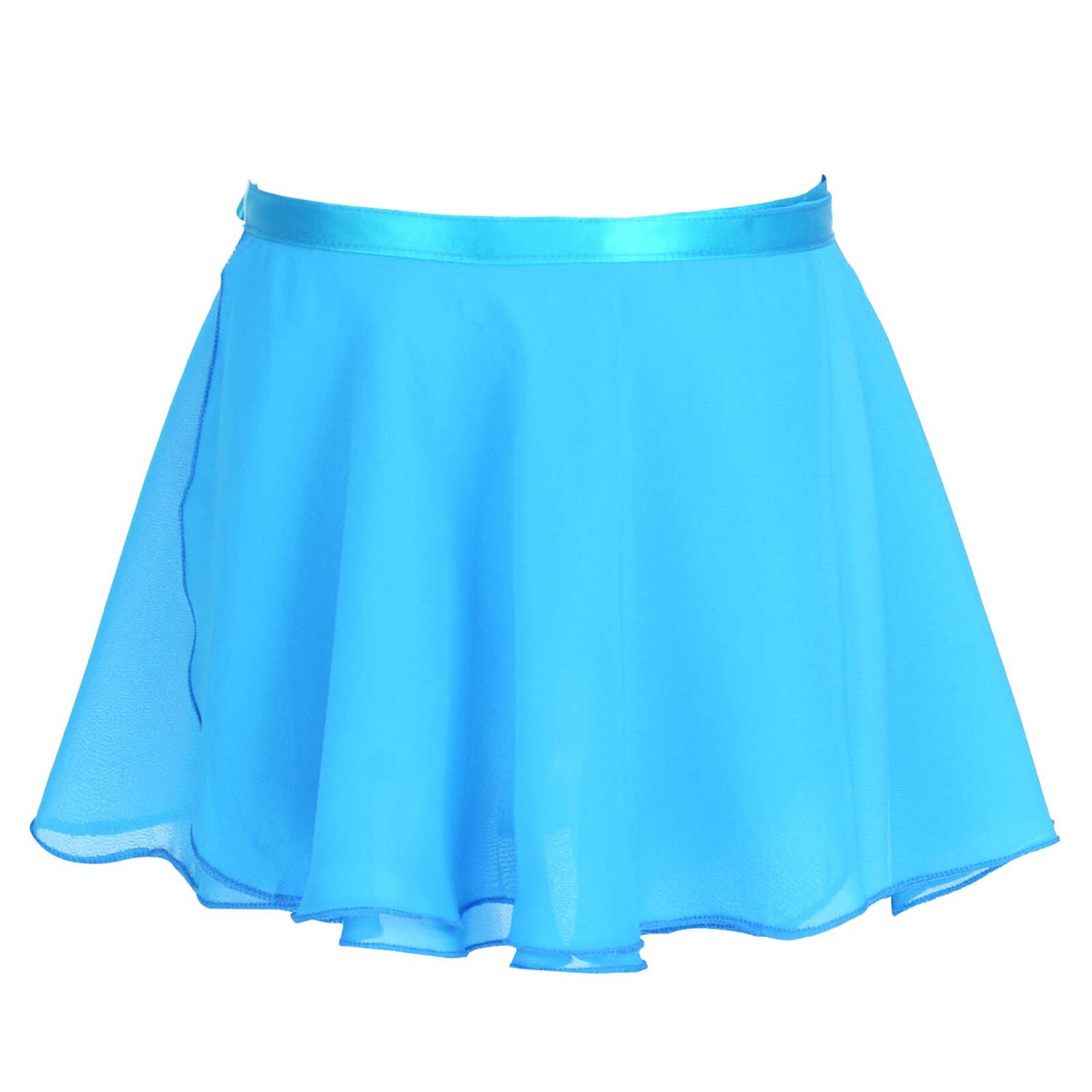 Kids Meisjes Ballet Dans Wrap Rok Kids Dance Skate Over Sjaal Tutu Rokken Chiffon Ballerina Kostuums Gymnastiek Workout Kleding: Blue / L