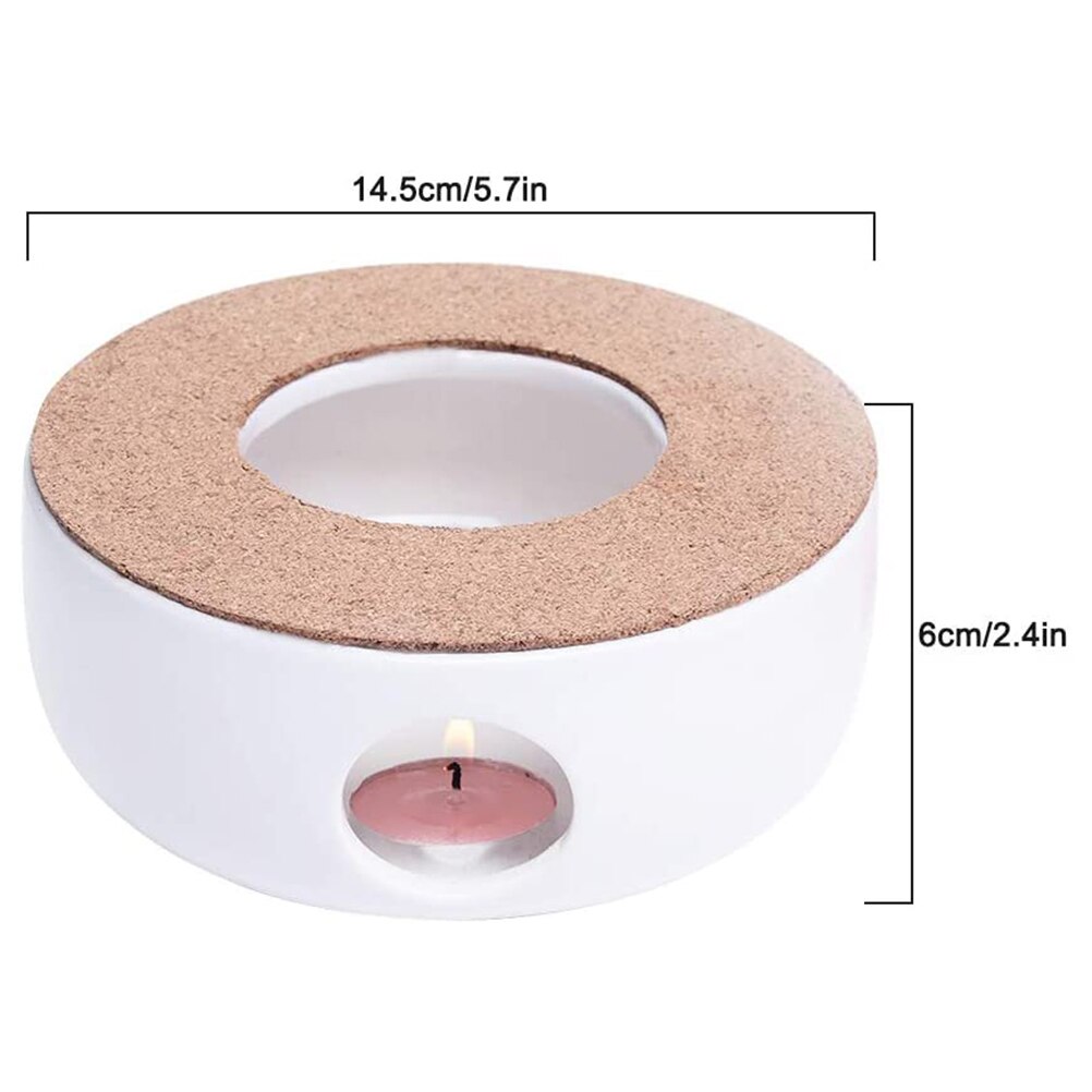 Handig Praktische Wit Warm Thee Kachel Keramische Porselein Verwarming Oven Warmer Kaars Kachel Keramische Witte Theepot Heater