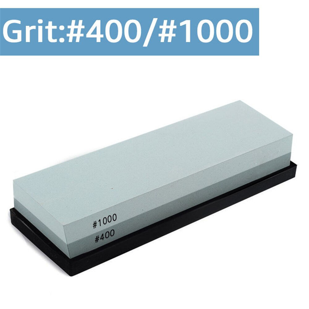 Professionele Messenslijper Dubbele Side Grinder Diamant Slijpsteen Water Nat Slijpsteen Voor Messen Slijpen Keuken Tool: Grit 400-1000